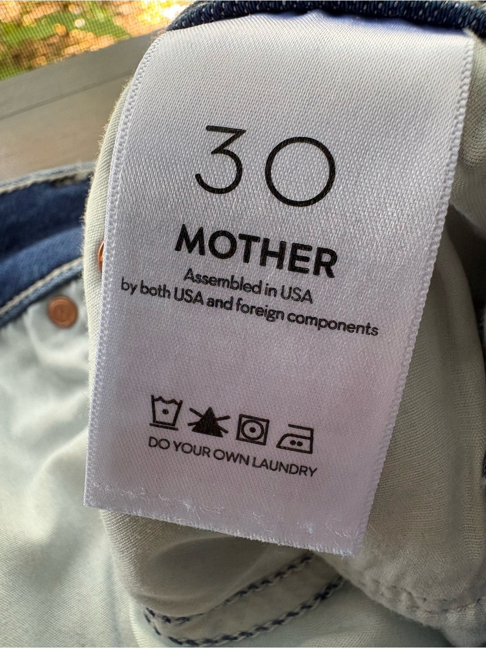 Mother The Mid Rise Rambler Zip Ankleš„ coastal colors⢠size 30⢠raw hem - Picture 6 of 14